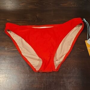 ​NWT Kona Sol Red Low-Rise Medium Coverage Bikini Bottoms M